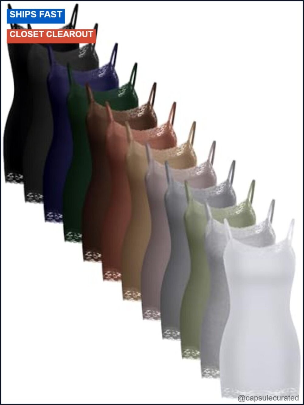 3 Paket Frauen Lange Camisoles mit Spitze Verstellbare Träger Tanktops